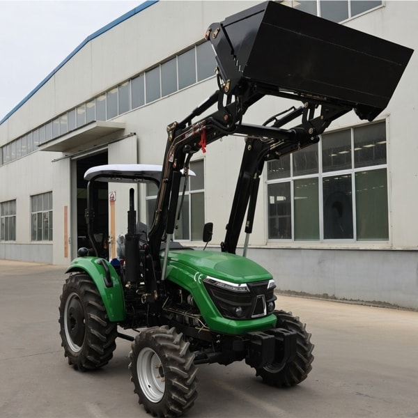 Tractor line in a Jining export hall